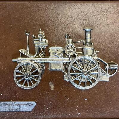 Vintage Leather framed metal Cars