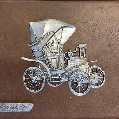 Vintage Leather framed metal Cars
