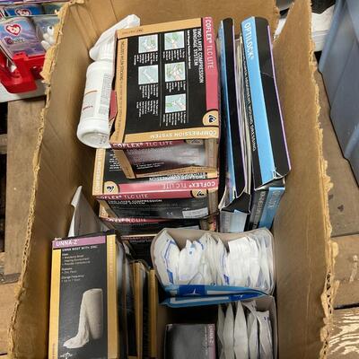 Box full of medical bandaging