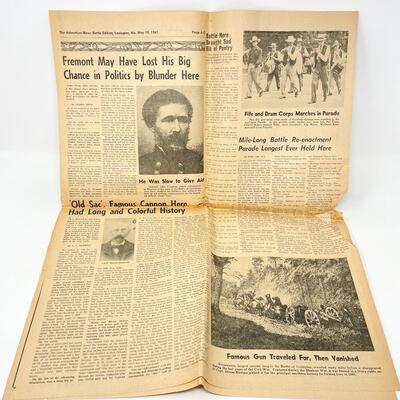 1961 CIVIL WAR CENTENNIAL BATTLE HISTORY NEWSPAPER - THE LEXINGTON ADVERTISER-NEWS, MISSOURI #1
