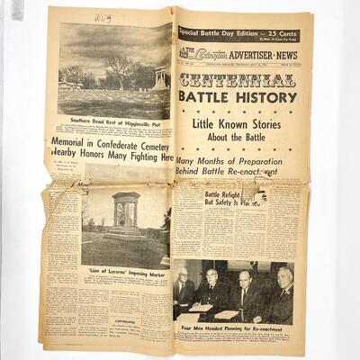 1961 CIVIL WAR CENTENNIAL BATTLE HISTORY NEWSPAPER - THE LEXINGTON ADVERTISER-NEWS, MISSOURI #1