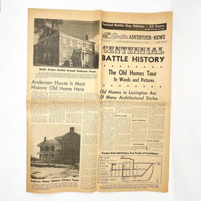 1961 CIVIL WAR CENTENNIAL BATTLE HISTORY NEWSPAPER - THE LEXINGTON ADVERTISER-NEWS, MISSOURI #2