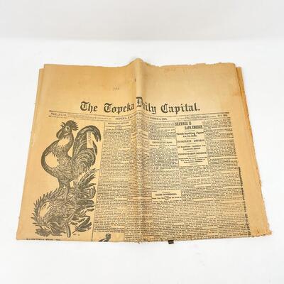 1964 THE TOPEKA DAILY CAPITAL REPRINT ISSUE - FRONT PAGE REPRINTS FROM 1896-1964