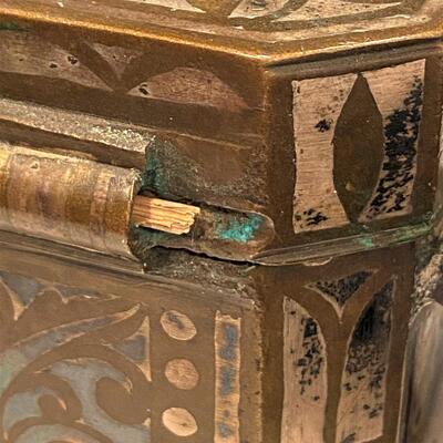 Antique Metal Inlay Betel Nut Box