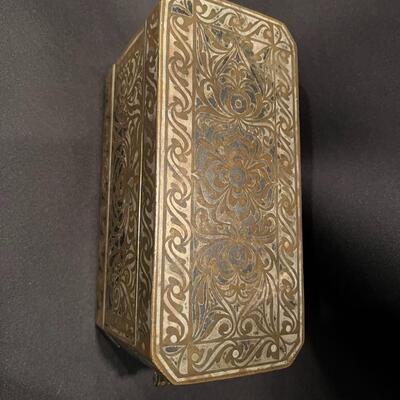 Antique Metal Inlay Betel Nut Box
