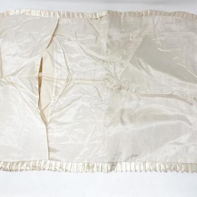 VINTAGE SILK ORIENTAL EMBROIDERED PILLOW SHAMS - SET OF 2