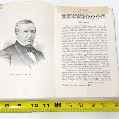 1925 â€œPRESIDENT LINCOLNâ€™S CABINETâ€ BY HON. JOHN P. USHER BOOKLET