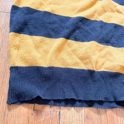 VINTAGE MENâ€™S STRIPED SHORT SLEEVE SWEATER - DAVID HARRISON SIZE XL