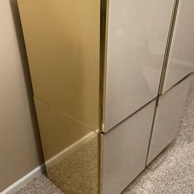Ello Furniture Mid Century Modern 8 Piece Bedroom Set Brass Glass Mirrored Set $3500