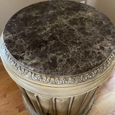 Schnadig ChaIrs & Table Furniture Empire Collection Round Table W Marble Top
retail $3500 on sale $1049