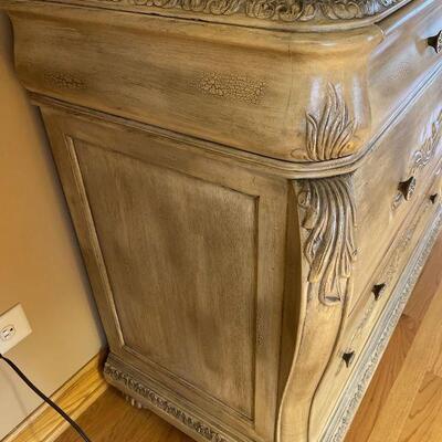 Schnadig Empire Collection Marble Top Dresser Chest & Beveled Mirror Furniture retails $2500 on sale $799