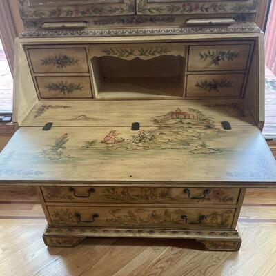 Stunning Chinoiserie Secretary Desk By Alexander Julian At Home retail $2500 on sale $799