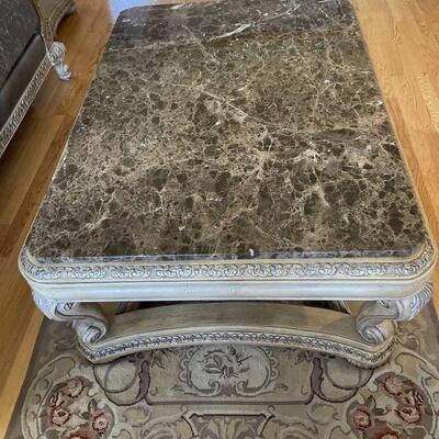 Schnadig Empire Collection Marble Top Rectangular Coffee Table Furniture retail $1500 on sale for $425
