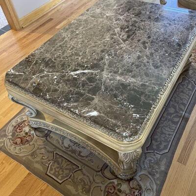 Schnadig Empire Collection Marble Top Rectangular Coffee Table Furniture retail $1500 on sale for $425