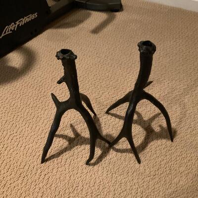 Pair of antler candelabras