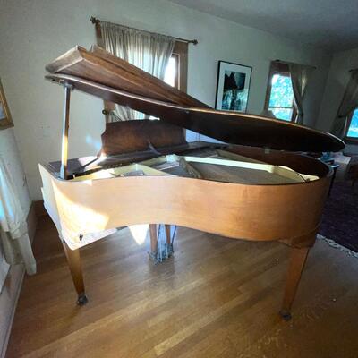 LOT 1   STARR ANTIQUE BABY GRAND PIANO