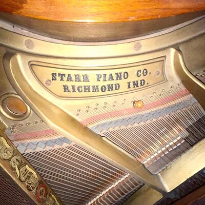 LOT 1   STARR ANTIQUE BABY GRAND PIANO