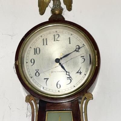 LOT 29 Seth Thomas Electric Wall Clock GEORGE WASHINGTON
