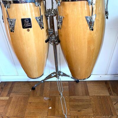 LOT 9  SET OF LP ASPIRE CONGA DRUMS & STAND