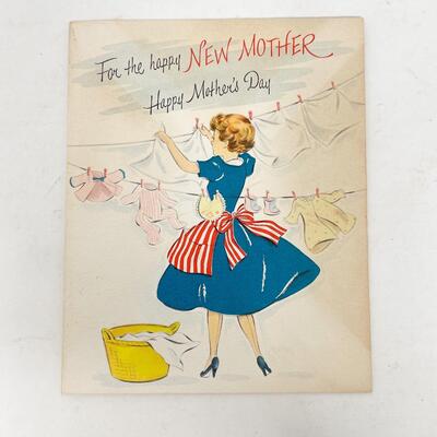 VINTAGE MOTHERâ€™S DAY CARD FOR THE NEW MOTHER