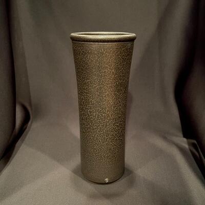Antique Chinese Stamped Deep Brown Black Glazed Vase