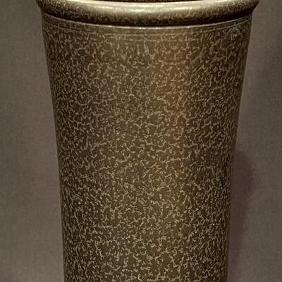 Antique Chinese Stamped Deep Brown Black Glazed Vase
