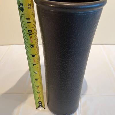 Antique Chinese Stamped Deep Brown Black Glazed Vase