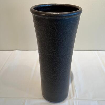 Antique Chinese Stamped Deep Brown Black Glazed Vase