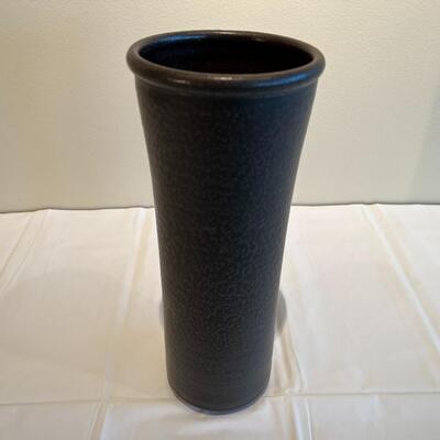 Antique Chinese Stamped Deep Brown Black Glazed Vase