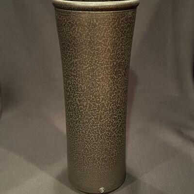 Antique Chinese Stamped Deep Brown Black Glazed Vase