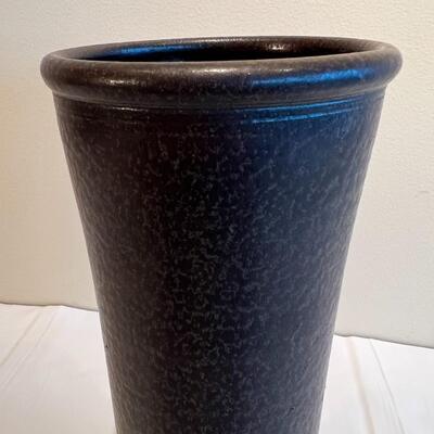 Antique Chinese Stamped Deep Brown Black Glazed Vase