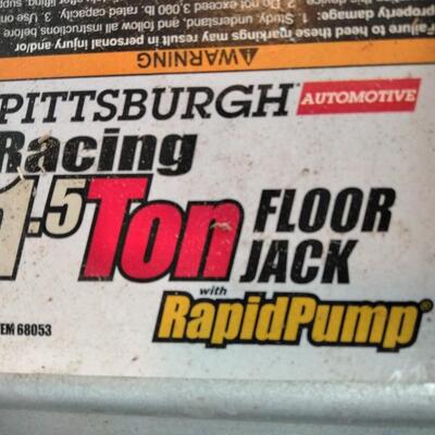 LOT 65 PITTSBURGH RACING 1.5 TON FLOOR JACK