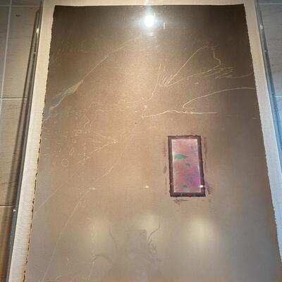 Original Randal Hinz Mixed Media Art 1978 Titled Eclipse Opened