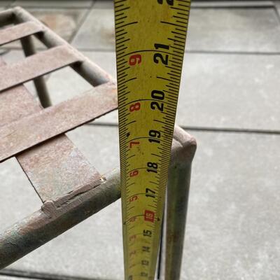 Outdoor Black Metal Chair and Side Table