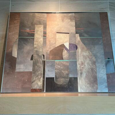 Original Galen Garwood Mixed Media Art Titled Gris Fides