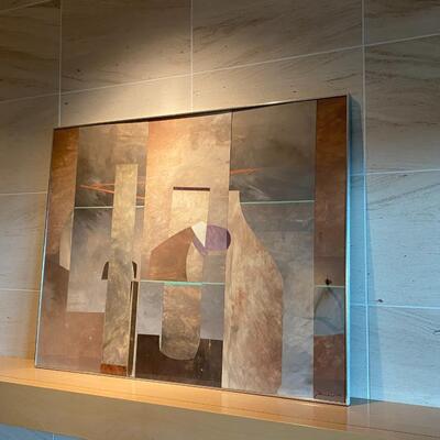 Original Galen Garwood Mixed Media Art Titled Gris Fides