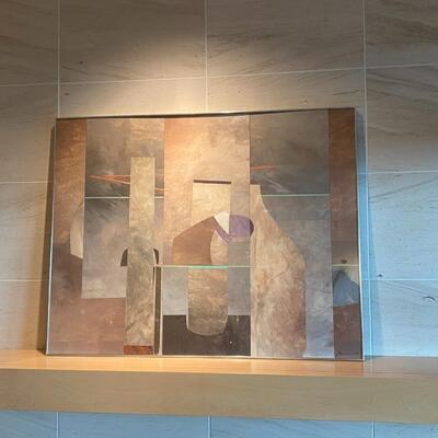 Original Galen Garwood Mixed Media Art Titled Gris Fides