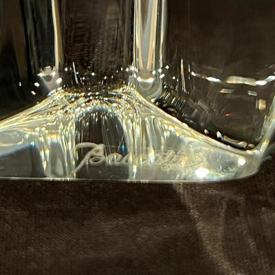 Lot of 2 Baccarat Crystal Glass Vases