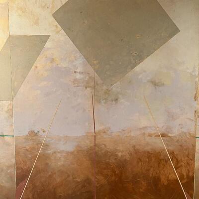 Original Galen Garwood Large Mixed Media Art Collage 1979