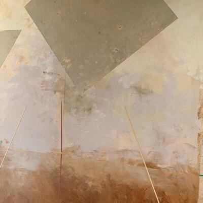 Original Galen Garwood Large Mixed Media Art Collage 1979