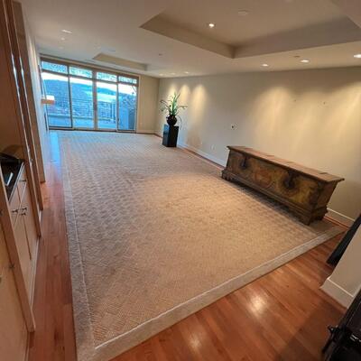 Extra Large Fine Quality Almar Carpets Wool and Jute Tan Area Rug 26 x 13 Ft