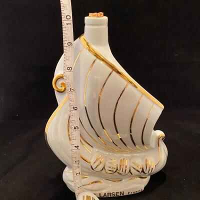 Vintage Limoges Invincible Larsen France Cognac Porcelain Bottle