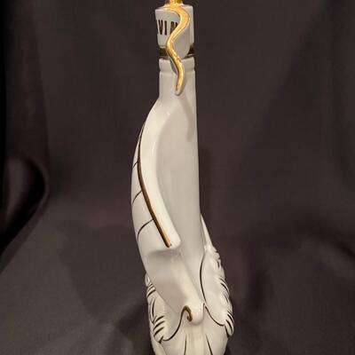 Vintage Limoges Invincible Larsen France Cognac Porcelain Bottle