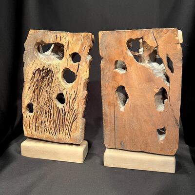 Antique Chinese Carved Wood on Stands