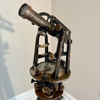 Antique E.G. Soltmann Inc. New York Buff & Buff Mfg. Co. Boston Engineering Surveyor's Level Tripod