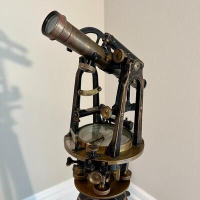 Antique E.G. Soltmann Inc. New York Buff & Buff Mfg. Co. Boston Engineering Surveyor's Level Tripod