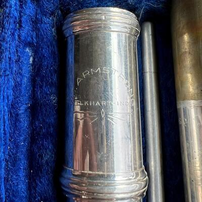 Antique W.T. Armstrong Silver Plated Flute in Original Case