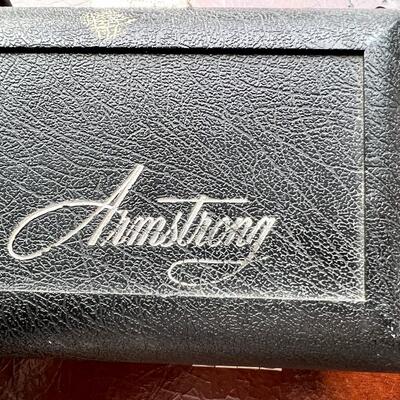 Antique W.T. Armstrong Silver Plated Flute in Original Case