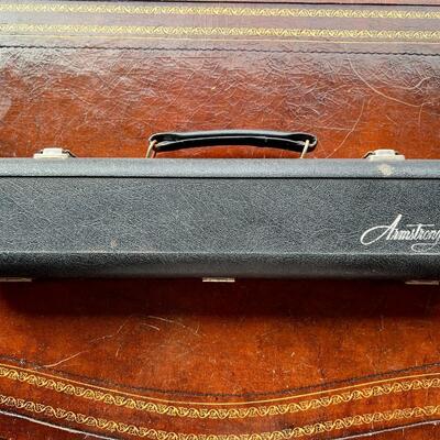 Antique W.T. Armstrong Silver Plated Flute in Original Case