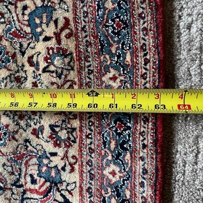 Authentic Hand Knotted Nain Tabas Persian Rug of Wool and Silk